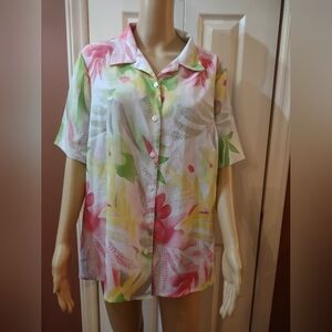 Alia women's plus size 16w button up shirt top blouse